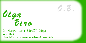 olga biro business card